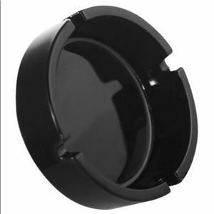 Vintage BLACK GLASS Ashtray, NEW